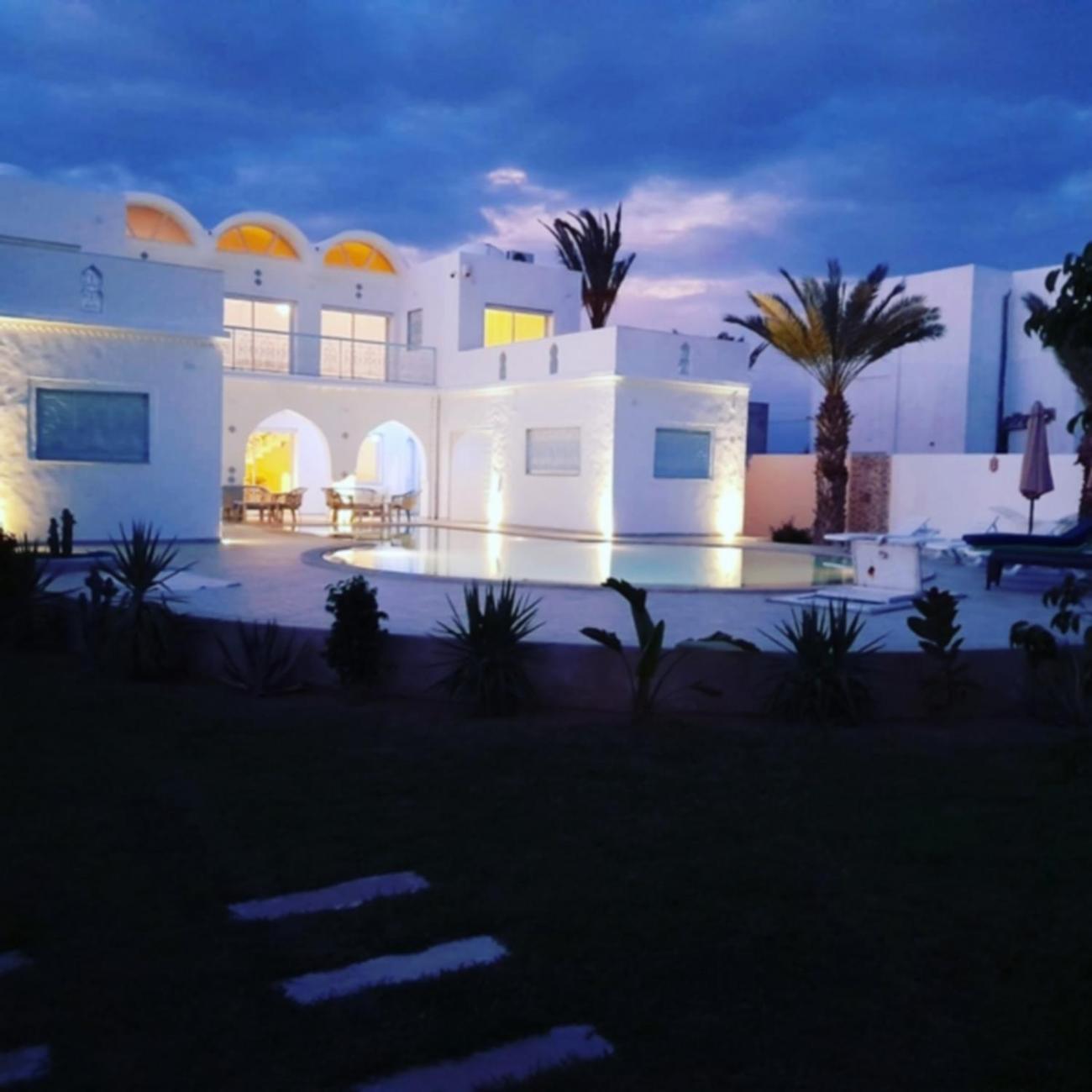 Villa La Palmeraie D'Arkou, Grande Piscine Bagian luar foto